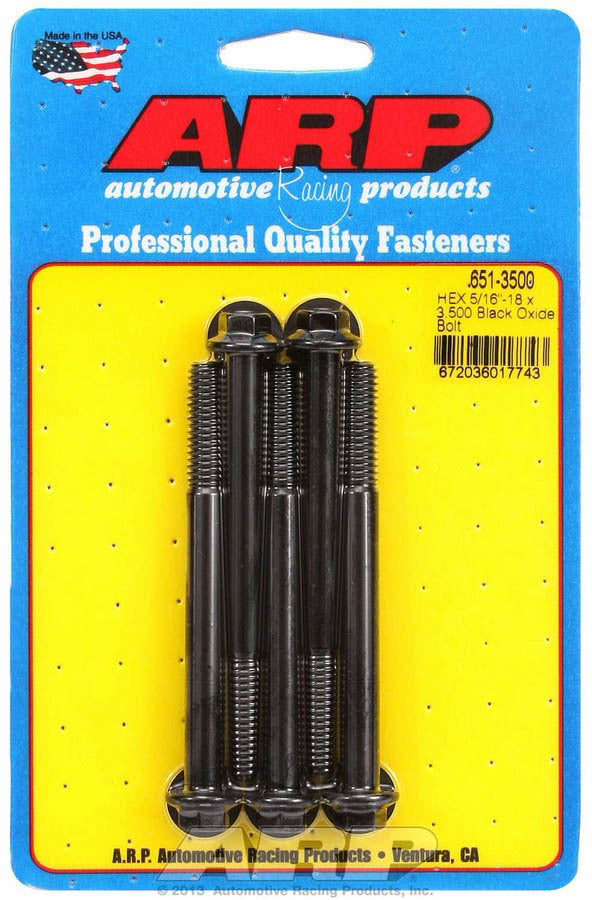 Auto Racing Products Automotive Hardware Bolt Kit 6pt 5pk 5/16-18 x 3.500 651-3500