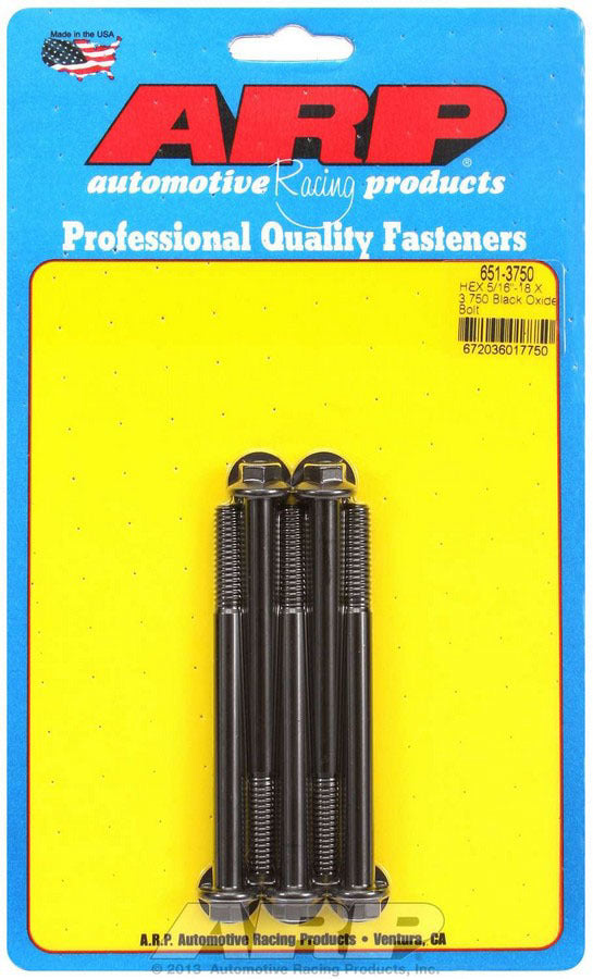 Auto Racing Products Automotive Hardware Bolt Kit - 6pt. (5) 5/16-18 x 3.750 651-3750