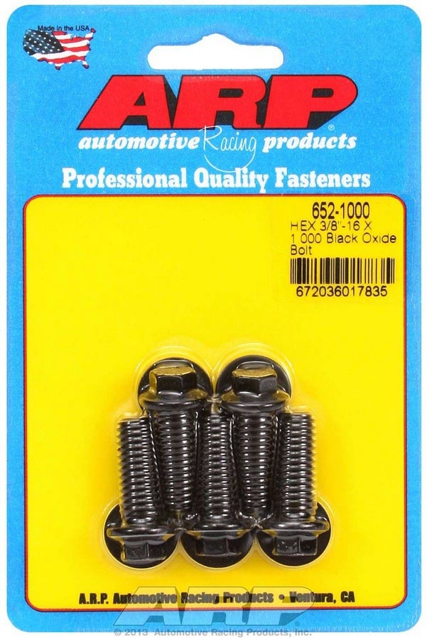 Auto Racing Products Automotive Hardware Bolt Kit - 6pt. (5) 3/8-16 x 1.000 652-1000