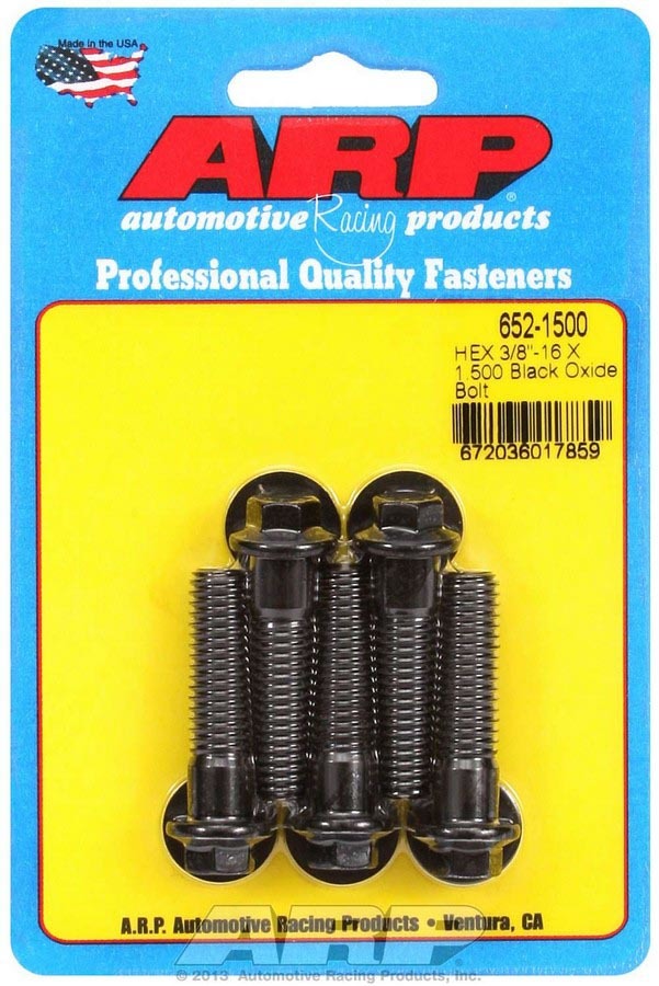 Auto Racing Products Automotive Hardware Bolt Kit - 6pt. (5) 3/8-16 x 1.500 652-1500