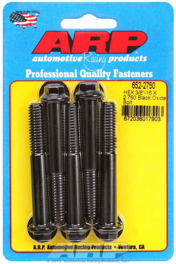 Auto Racing Products Automotive Hardware Bolt Kit - 6pt. (5) 3/8-16 x 2.750 652-2750