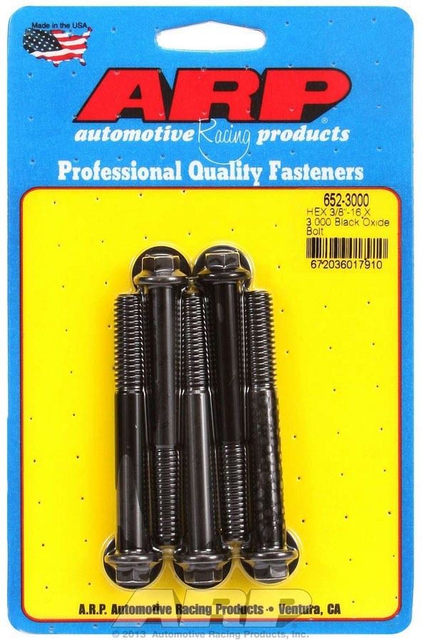 Auto Racing Products Automotive Hardware Bolt Kit - 6pt. (5) 3/8-16 x 3.000 652-3000