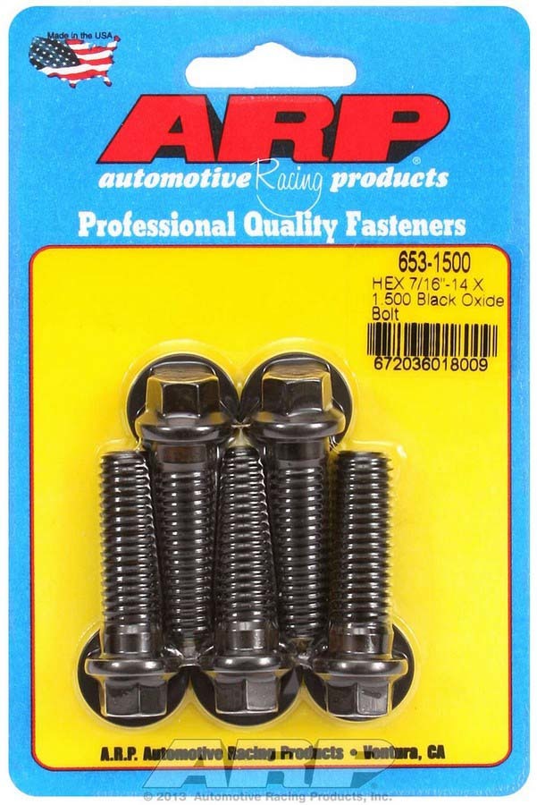 Auto Racing Products Automotive Hardware Bolt Kit - 6pt. (5) 7/16-14 x 1.500 653-1500