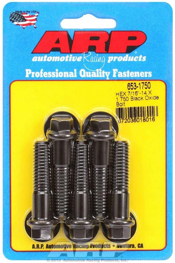 Auto Racing Products Automotive Hardware Bolt Kit - 6pt. (5) 7/16-14 x 1.750 653-1750