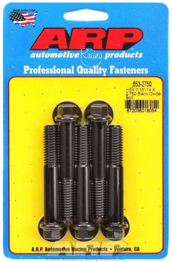 Auto Racing Products Automotive Hardware Bolt Kit - 6pt. (5) 7/16-14 x 2.750 653-2750