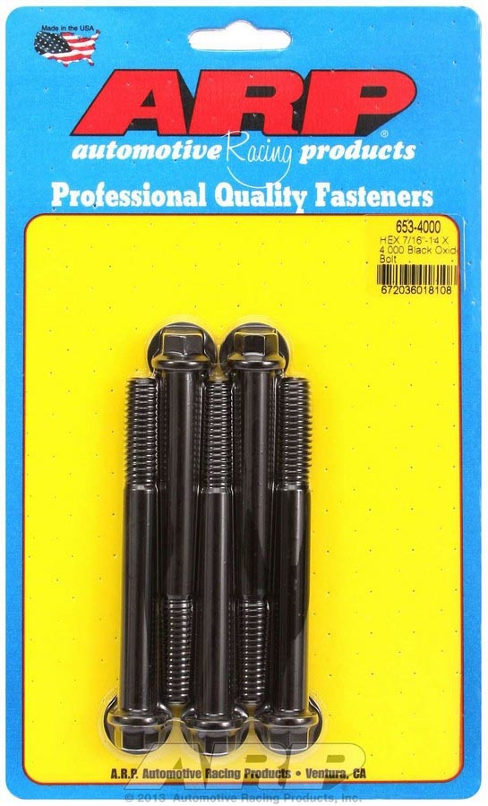 Auto Racing Products Automotive Hardware Bolt Kit - 6pt. (5) 7/16-14 x 4.000 653-4000