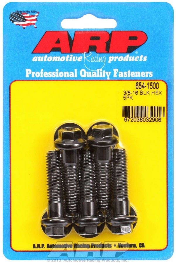 Auto Racing Products Automotive Hardware 3/8-16 x 1.500 6pt Bolt Kit 5pk 654-1500