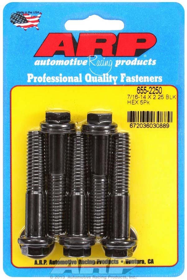 Auto Racing Products Automotive Hardware 7/16-14 x 2.250 6pt Bolt Kit (5pk) 655-2250