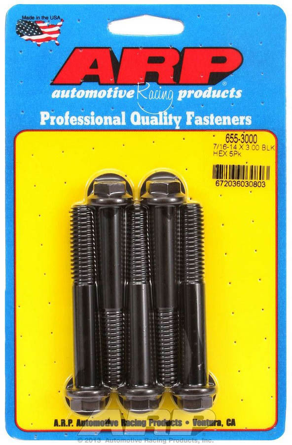Auto Racing Products Automotive Hardware Bolt Kit - 6pt. (5) 7/16-14 x 3.000 655-3000