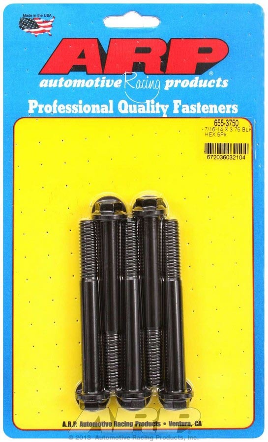 Auto Racing Products Automotive Hardware Bolt Kit - 6pt. (5) 7/16-14 x 3.750 655-3750