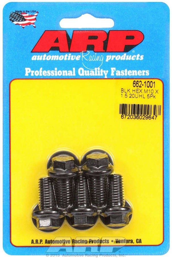 Auto Racing Products Automotive Hardware Bolt Kit - 6pt. (5) 10mm x 1.5 x 20mm 662-1001