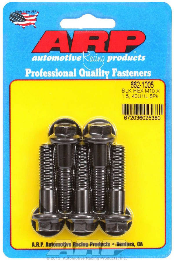 Auto Racing Products Automotive Hardware Bolt Kit - 6pt. (5) 10mm x 1.5 x 40mm 662-1005