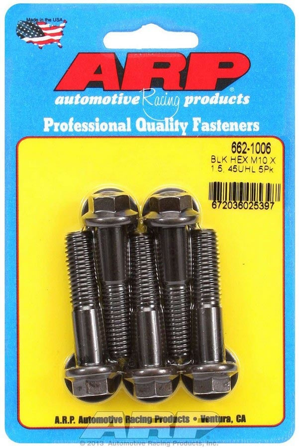 Auto Racing Products Automotive Hardware Bolt Kit - 6pt. (5) 10mm x 1.5 x 45mm 662-1006