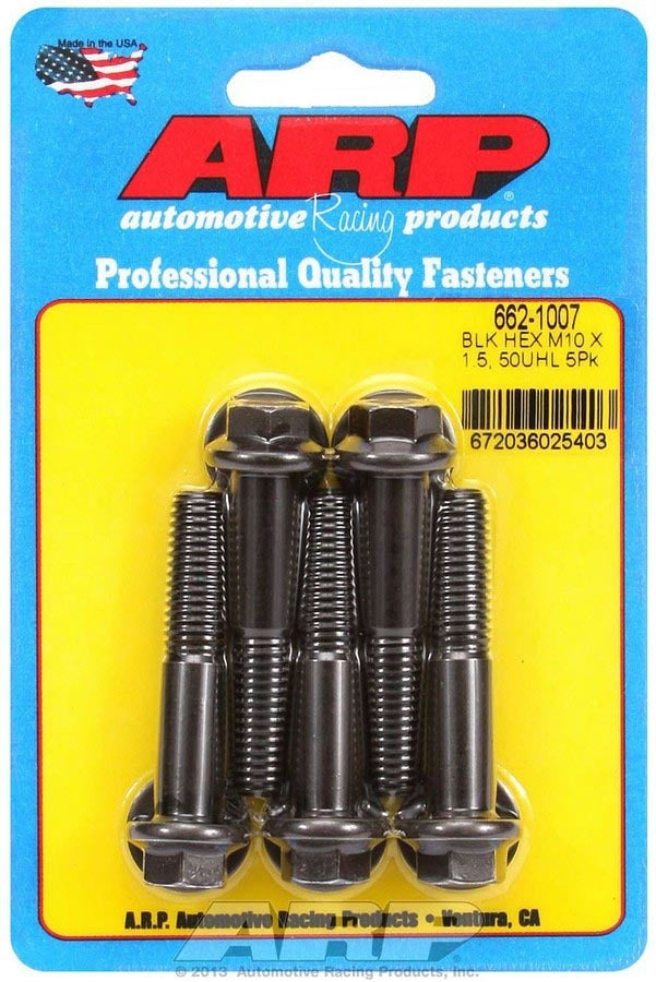 Auto Racing Products Automotive Hardware Bolt Kit - 6pt. (5pk) 10mm x 1.5 x 50mm 662-1007