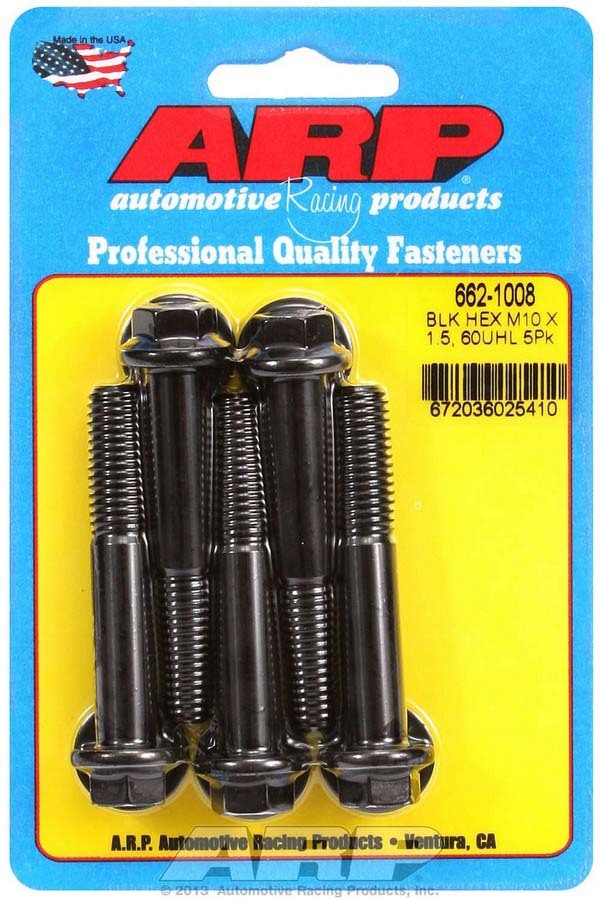 Auto Racing Products Automotive Hardware Bolt Kit - 6pt. (5) 10mm x 1.5 x 60mm 662-1008
