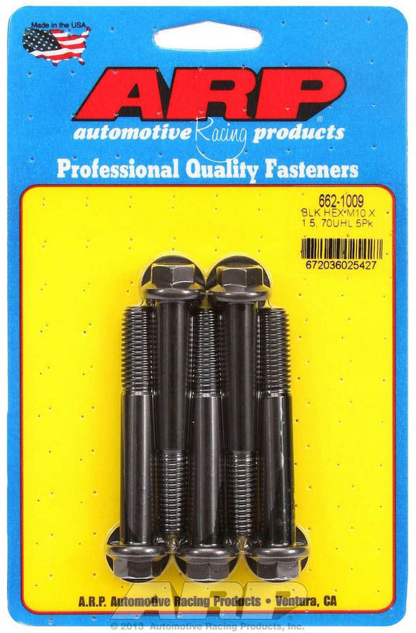 Auto Racing Products Automotive Hardware Bolt Kit - 6pt. (5) 10mm x 1.5 x 70mm 662-1009