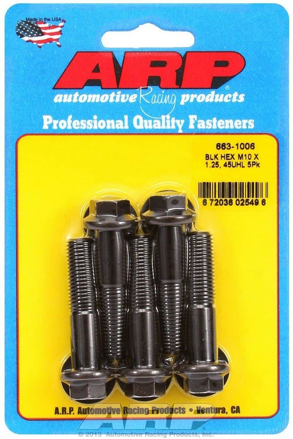 Auto Racing Products Automotive Hardware Bolt Kit - 6pt 5pk 10mm x 1.25 x 45mm 663-1006