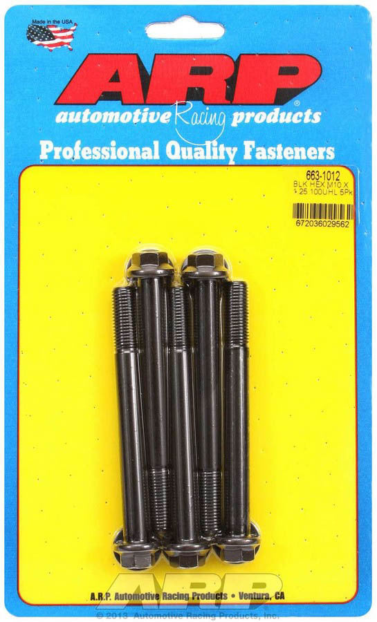 Auto Racing Products Automotive Hardware Bolt Kit - 6pt. (5) 10mm x 1.25 x 100mm 663-1012