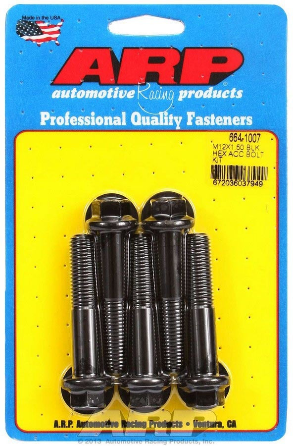 Auto Racing Products Automotive Hardware Bolt Kit - 6pt. (5) 12mm x 1.5 x 60mm 664-1007