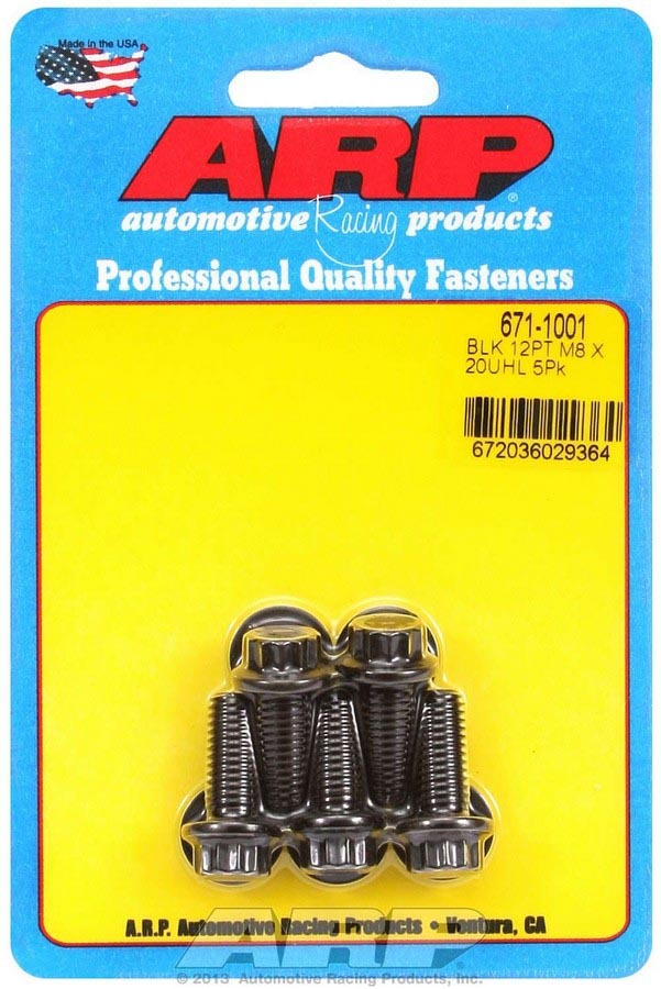 Auto Racing Products Automotive Hardware Bolt Kit - 12pt. (5) 8mm x 1.25 x 20mm 671-1001