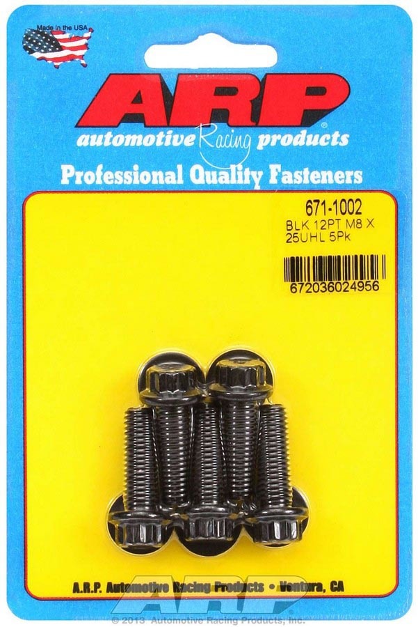 Auto Racing Products Automotive Hardware Bolt Kit - 12pt. (5) 8mm x 1.25 x 25mm 671-1002