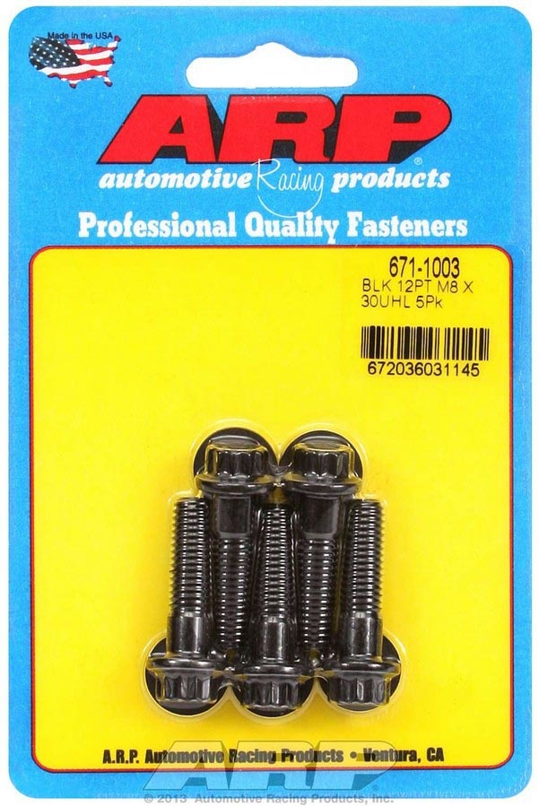 Auto Racing Products Automotive Hardware Bolt Kit - 12pt. (5) 8mm x 1.25 x 30mm 671-1003