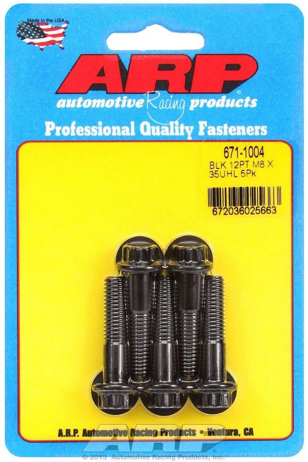 Auto Racing Products Automotive Hardware Bolt Kit - 12pt. (5) 8mm x 1.25 x 35mm 671-1004