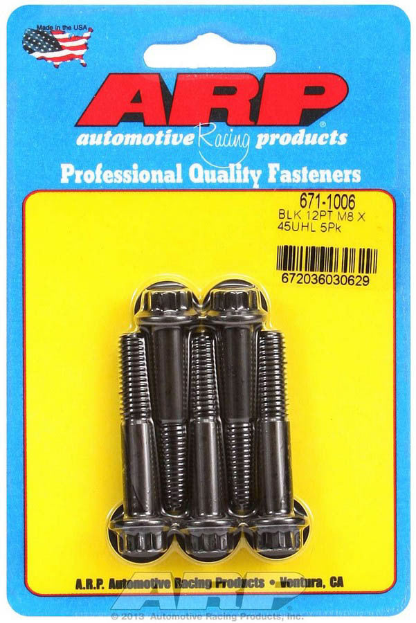 Auto Racing Products Automotive Hardware Bolt Kit - 12pt. (5) 8mm x 1.25 x 45mm 671-1006