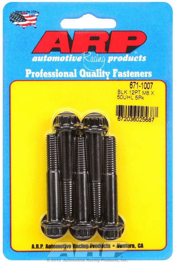 Auto Racing Products Automotive Hardware Bolt Kit - 12pt. (5) 8mm x 1.25 x 50mm 671-1007
