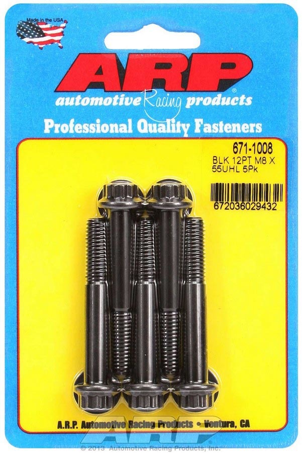 Auto Racing Products Automotive Hardware Bolt Kit - 12pt. (5) 8mm x 1.25 x 55mm 671-1008
