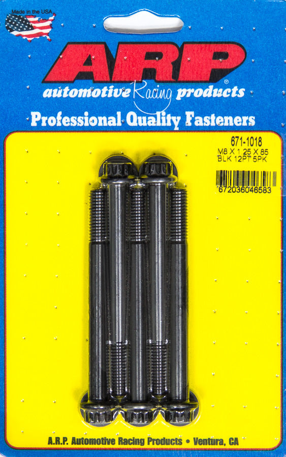 Auto Racing Products Automotive Hardware Bolt Kit - 12pt. (5) 8mm x 1.25 x 85mm 671-1018