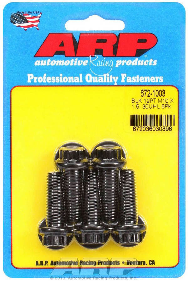 Auto Racing Products Automotive Hardware Bolt Kit 12pt 5pk 10mm x 1.50 x 30mm 672-1003