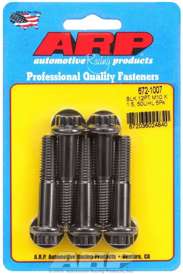 Auto Racing Products Automotive Hardware Bolt Kit - 12pt. (5) 10mm x 1.5 x 50mm 672-1007