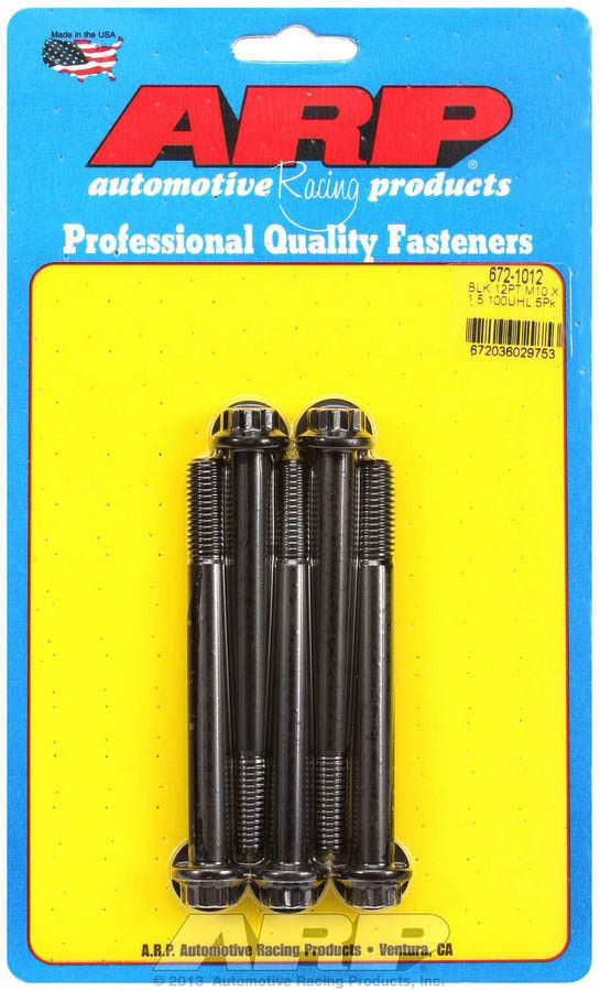 Auto Racing Products Automotive Hardware Bolt Kit - 12pt. (5) 10mm x 1.5 x 100mm 672-1012