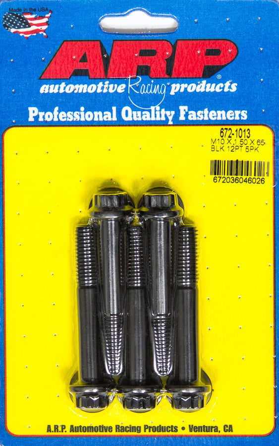 Auto Racing Products Automotive Hardware Bolt Kit - 12pt. (5) 10mm x 1.5 x 65mm 672-1013