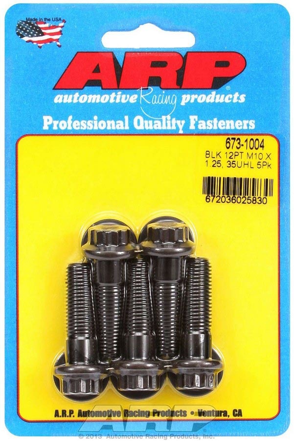 Auto Racing Products Automotive Hardware Bolt Kit - 12pt (5pk) 10mm x 1.25 x 35mm 673-1004