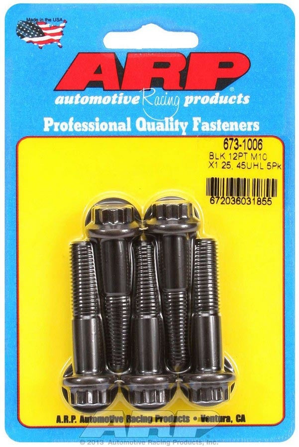 Auto Racing Products Automotive Hardware Bolt Kit - 12pt 5pk 10mm x 1.25 x 45mm 673-1006