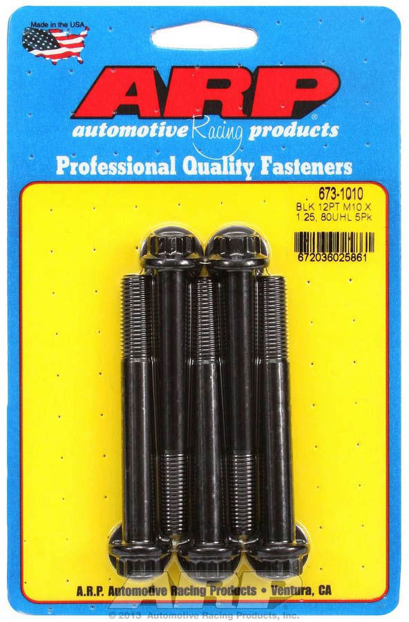 Auto Racing Products Automotive Hardware Bolt Kit 12pt 5pk 10mm x 1.25 x 80mm 673-1010