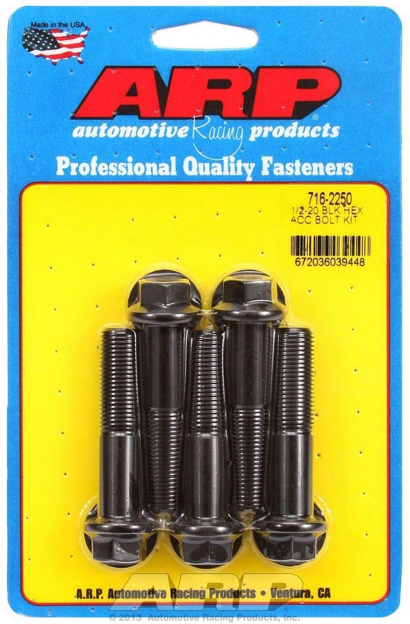 Auto Racing Products Automotive Hardware Bolt Kit - 6pt. (5pk) 1/2-20 x 2.250 716-2250