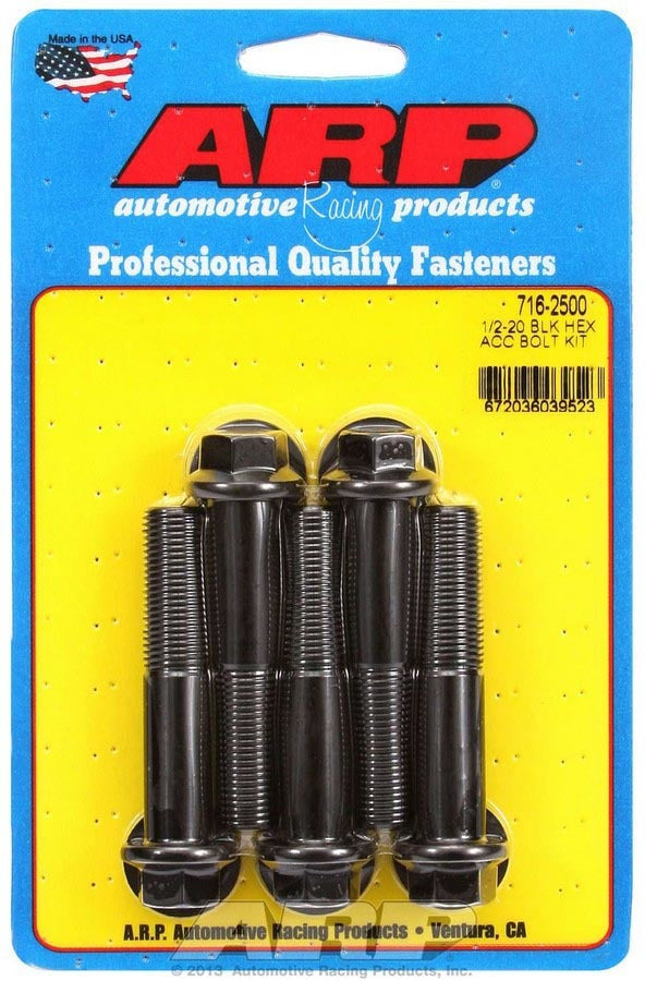 Auto Racing Products Automotive Hardware Bolt Kit - 6pt. (5pk) 1/2-20 x 2.500 716-2500