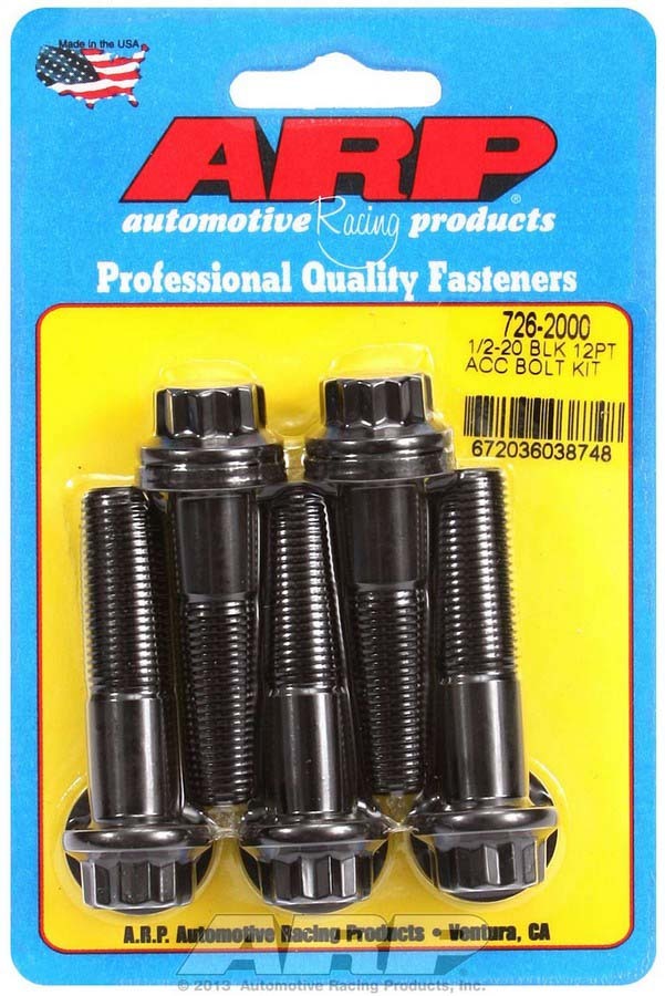 Auto Racing Products Automotive Hardware Bolt Kit - 12pt. (5pk) 1/2-20 x 2.000 726-2000