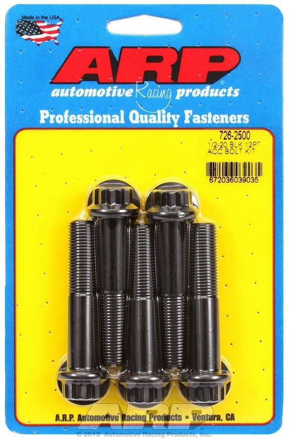 Auto Racing Products Automotive Hardware Bolt Kit - 12pt. (5pk) 1/2-20 x 2.500 726-2500