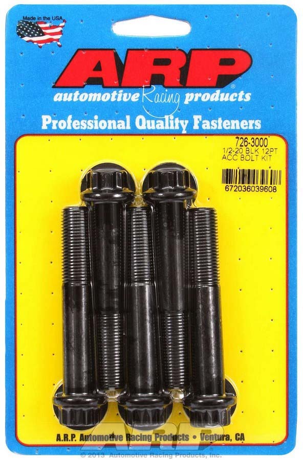 Auto Racing Products Automotive Hardware Bolt Kit - 12pt 5pk 1/2-20 x 3.000 726-3000