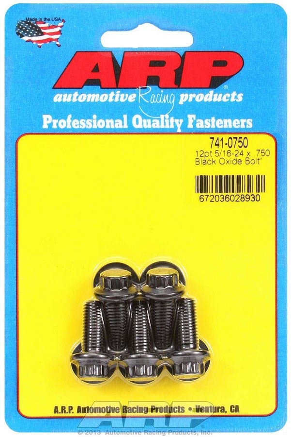 Auto Racing Products Automotive Hardware Bolt Kit - 12pt. (5) 5/16-24 x .750 741-0750