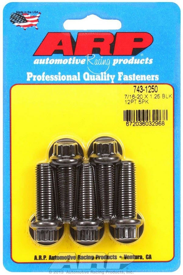 Auto Racing Products Automotive Hardware Bolt Kit - 12pt. (5) 7/16-20 x 1.250 743-1250