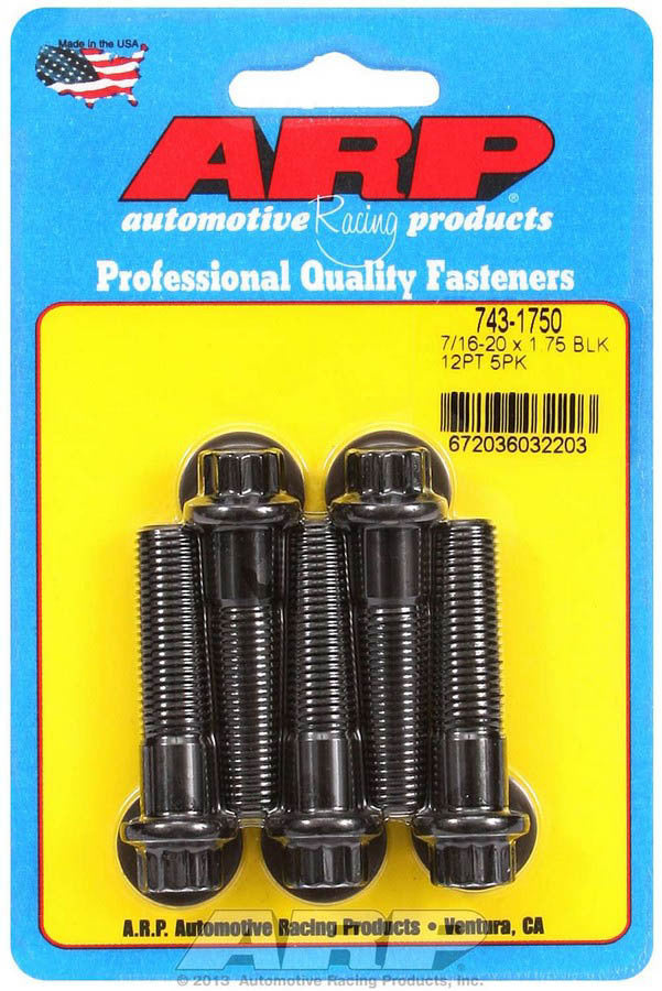 Auto Racing Products Automotive Hardware Bolt Kit - 12pt. (5) 7/16-20 x 1.750 743-1750