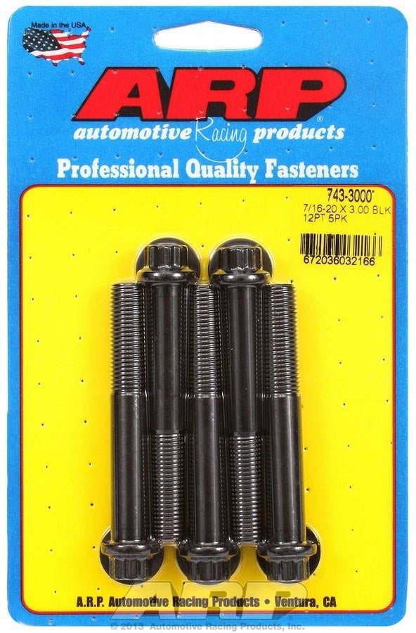 Auto Racing Products Automotive Hardware Bolt Kit - 12pt. (5) 7/16-20 x 3.000 743-3000