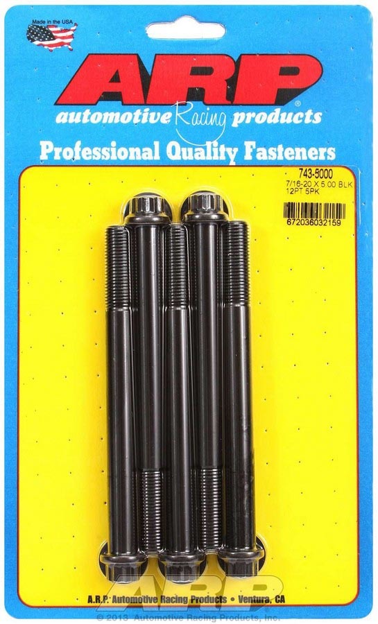 Auto Racing Products Automotive Hardware Bolt Kit - 12pt 5pk 7/16-20 x 5.000 743-5000