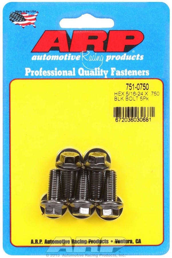 Auto Racing Products Automotive Hardware Bolt Kit - 6pt. (5) 5/16-24 x .750 751-0750
