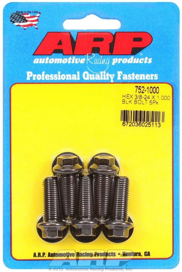 Auto Racing Products Automotive Hardware Bolt Kit - 6pt. (5) 3/8-24 x 1.000 752-1000